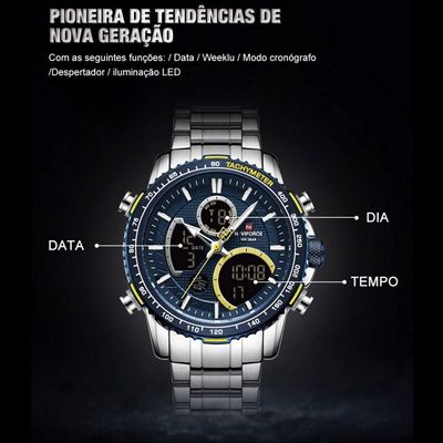 Relogio Masculino De Pulso Cronógrafo A Prova D´Agua