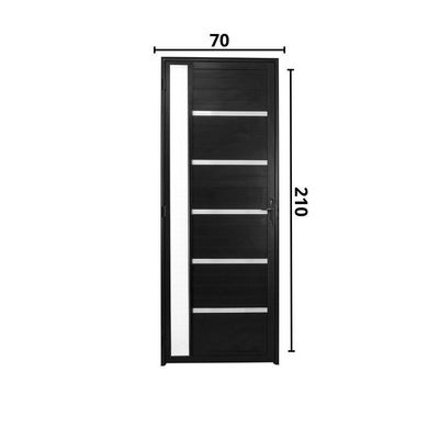 Porta Lambril Solara Com Visor 70 X 2.10 Preta Lado Direito – Hale