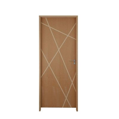 Kit Porta De Madeira 72 X 2.10 Friso Agatha Bat.misto 14 Cm Fech.ext Cromada Lado Direito - Hale
