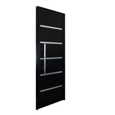 Porta Lambril Solara Com Puxador 80 X 2.10 Preta Lado Direito - Hale