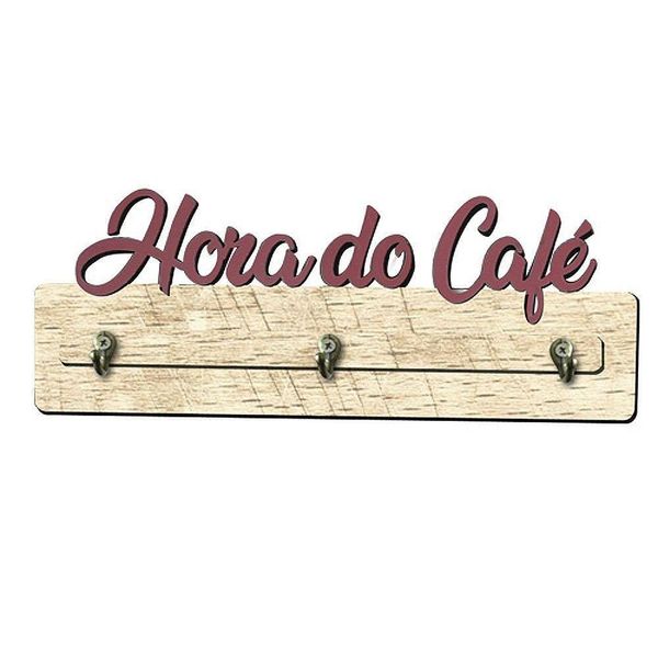 Porta Xicara de Café de Parede Hora Do Café