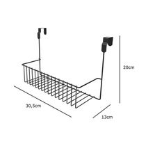 Suporte Multiúso Com Encaixe Para Porta De Armário - Stolf Preto