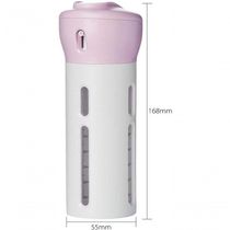 Dispenser Garrafa 4 Em 1 Loção Portátil Shampoo Gel Cremes Rosa Viagens