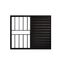 Veneziana 3 Folhas De Correr C/grade 1.00 X 1.00 Alumínio Preto Linha Modular - Hale