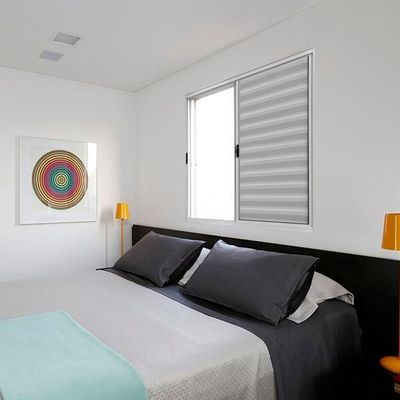 Veneziana 3 Folhas De Correr S/grade 1.00 X 1.20 Alumínio Branco Linha Modular - Hale