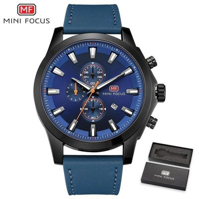 Relógio Masculino Mini Focus Mf0082g à Prova D'água Azul