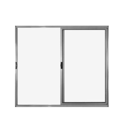 Janela 2 Folhas De Correr S/ Grade 1.00 X 1.00 Alumínio Brilhante Linha Modular - Hale
