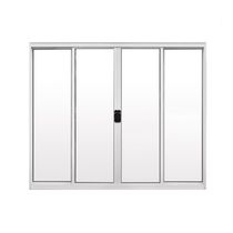 Janela 4 Folhas De Correr S/ Grade 1,00 X 1.20 Alumínio Branco Linha Modular - Hale