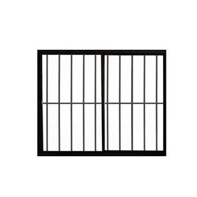 Janela 2 Folhas De Correr C/ Grade 1.00 X 1.50 Alumínio Brilhante Linha Modular - Hale