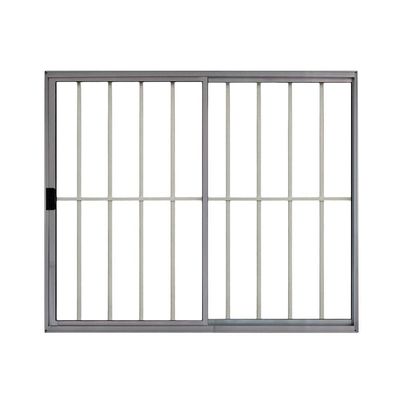 Janela 2 Folhas De Correr C/ Grade 1.00 X 1.00 Alumínio Brilhante Linha Modular - Hale