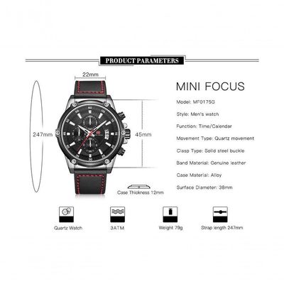 Relógio Masculino Mini Focus Mf0175g à Prova D'água Azul