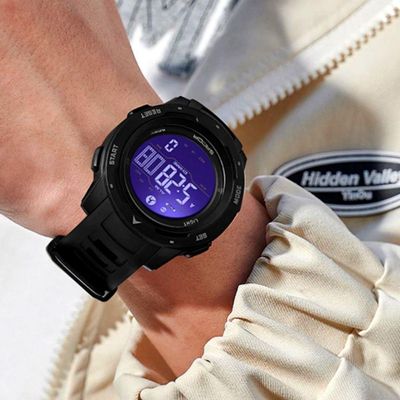 Relógio Digital Masculino Esportivo Tela Led A Prova D´Agua