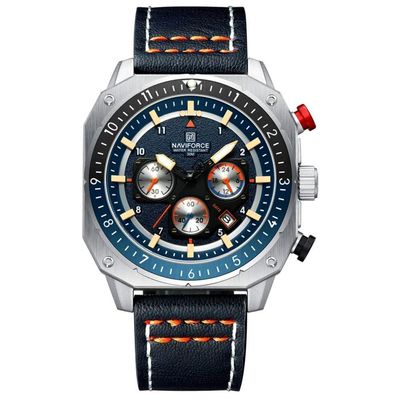 Relógio Esportivo Impermeável Masculino Estilo Quadrado Luminoso Azul