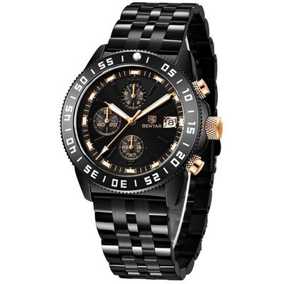 Relógio De Pulso Inox Luxo Esportivo Á Prova D´Água