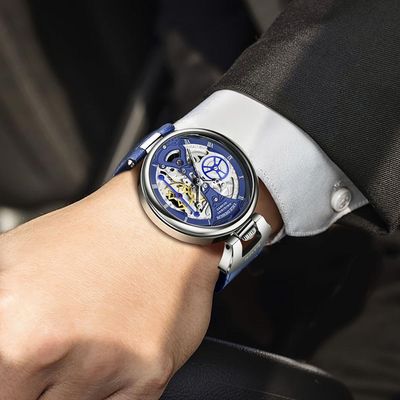 Relógio De Quartzo Lige Design Classico Calendário à Prova D'água Azul