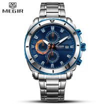 Relógio De Pulso Masculino Megir 2075 à Prova D'água Azul
