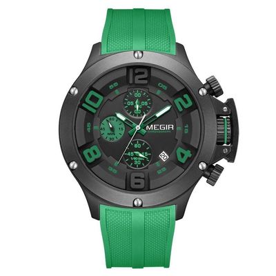Relógio Masculino Megir Mg-8115 à Prova D'água Verde