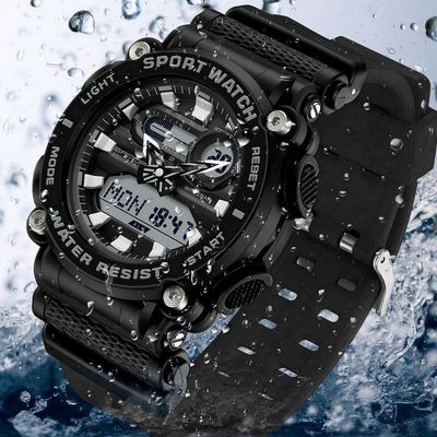 Relogio Masculino Display Duplo Esportivo A Prova D´Agua