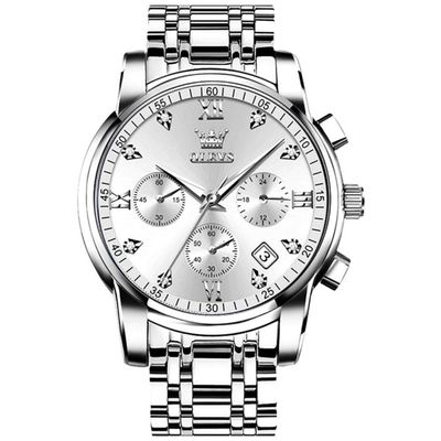 Relógio De Pulso Masculino Pulseira Inox