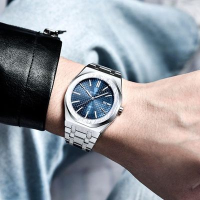 Relogio Masculino Luminoso Á Prova D` Água De Aço Inoxidável
