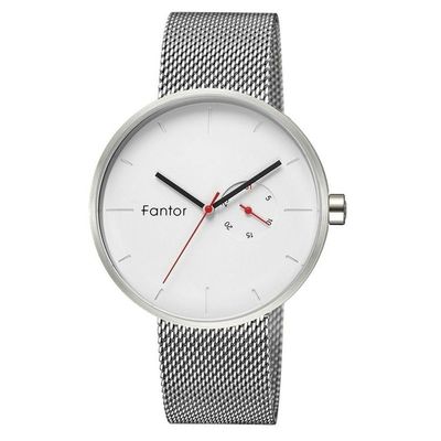 Relógio Masculino Fantor Wf1010g à Prova D'água Prata