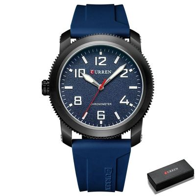 Relógio Masculino Curren 8454 À Prova D'Água Azul