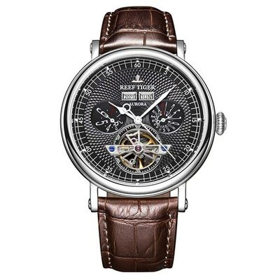 Relógio Masculino Reef Tiger Rga1903-pws à Prova D'água Marrom