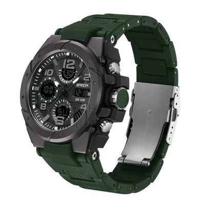 Relógio Masculino Sanda 9009 à Prova D'água Verde
