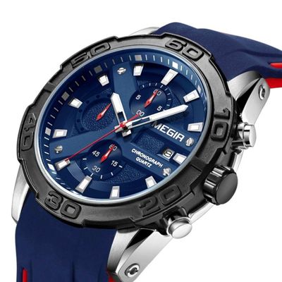 Relógio Masculino Esportivo De Silicone Movimento Luminoso
