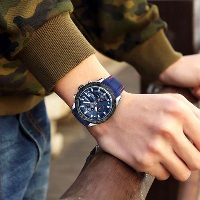 Relógio Masculino Esportivo De Silicone Movimento Luminoso