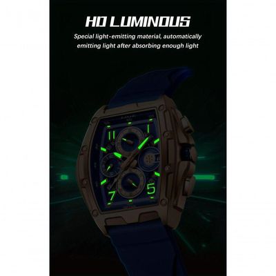 Relógio Lige Wine Cask Masculino Multifuncional à Prova D'água Preto