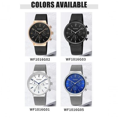 Relógio Masculino Fantor Wf1016g à Prova D'água Azul