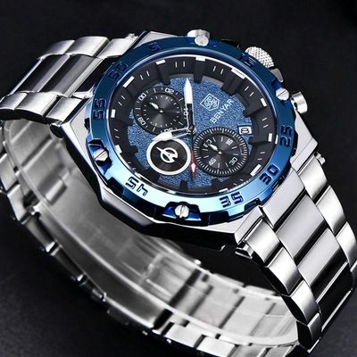Relógio Masculino Analogico Luxo Inox A Prova Dagua