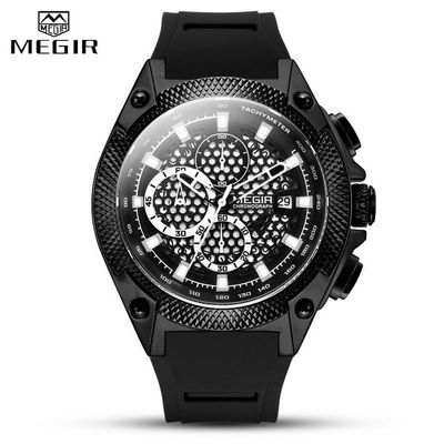 Relogio Masculino Megir 2127 à Prova D'água Preto