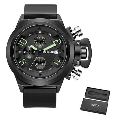 Relógio Masculino Baogela 1606 à Prova D'água Verde