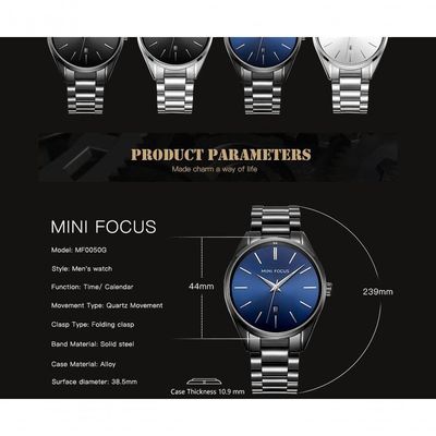 Relógio Masculino Mini Focus Mf0050g à Prova D'água Preto