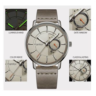 Relógio Masculino Fantor Wf1031g à Prova D'água Bronze