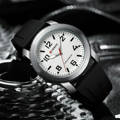 Relógio Masculino Curren 8454 à Prova D'água Branco