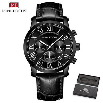Relógio Masculino Mini Focus Mf0415g à Prova D'água Preto
