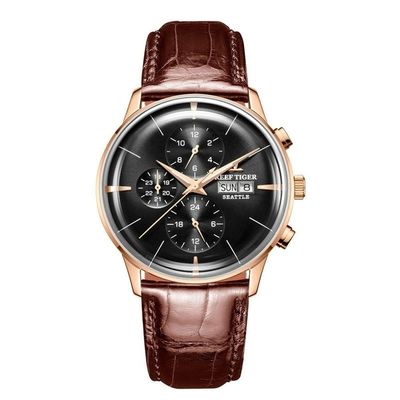 Relógio Masculino Reef Tiger Rga1699-pws à Prova D'água Marrom