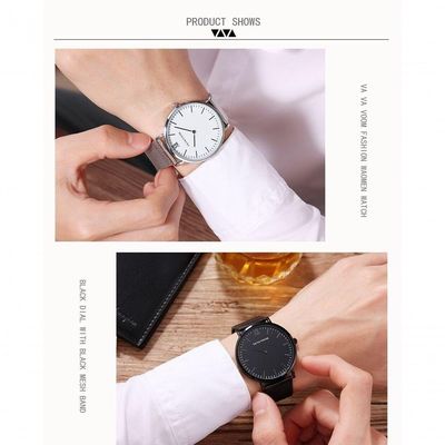 Relógio De Quartzo Masculino Va Va Voom Va-212 à Prova D'água Branco