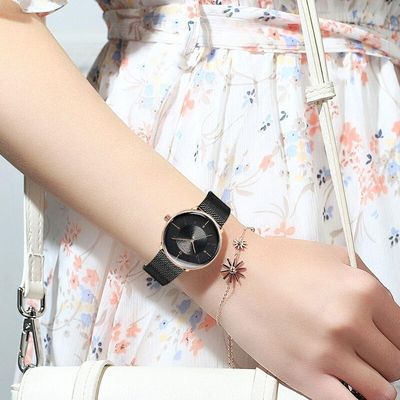 Relógio Feminino Fantor Wf1021l à Prova D'água Preto