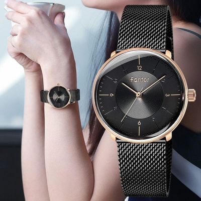 Relógio Feminino Fantor Wf1021l à Prova D'água Preto