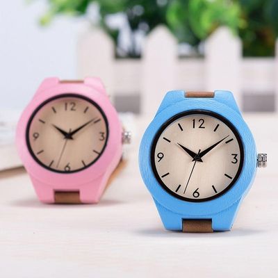 Relógio Feminino De Madeira Bobo Bird Wls05 Não à Prova D'água Amarela