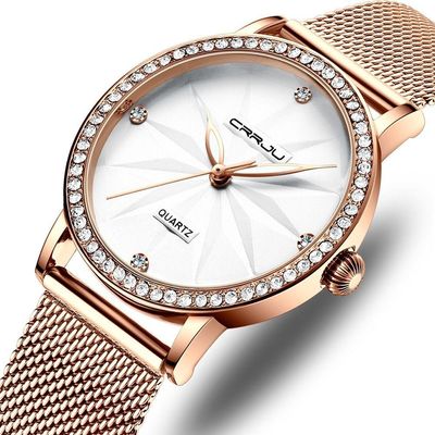 Relógio Pulso Feminino Fashion De Quartzo À Prova D'Água