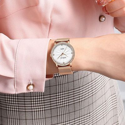Relógio Pulso Feminino Fashion De Quartzo À Prova D'Água