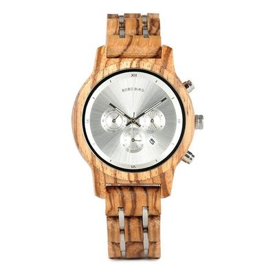 Relógio Feminino Bobo Bird P18 À Prova D'Água Branco