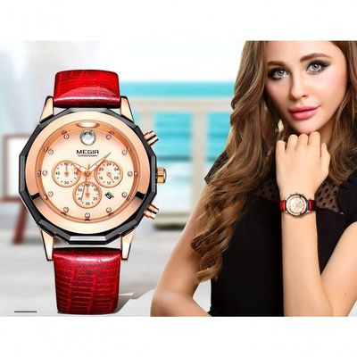 Relógio Feminino Elegante Cronógrafo Luminoso Analogico De Quartzo