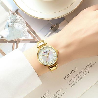 Relógio Feminino Curren 9072 à Prova D'água Rosa
