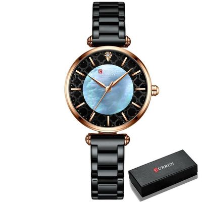 Relógio Feminino Curren 9072 à Prova D'água Rosa